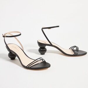 Anthropologie Guilhermina Sculptural Heeled Sandals Size 40